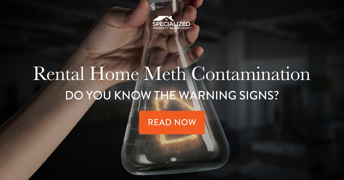 Meth Contamination Warning Signs from a Property Management Company, Fort Worth