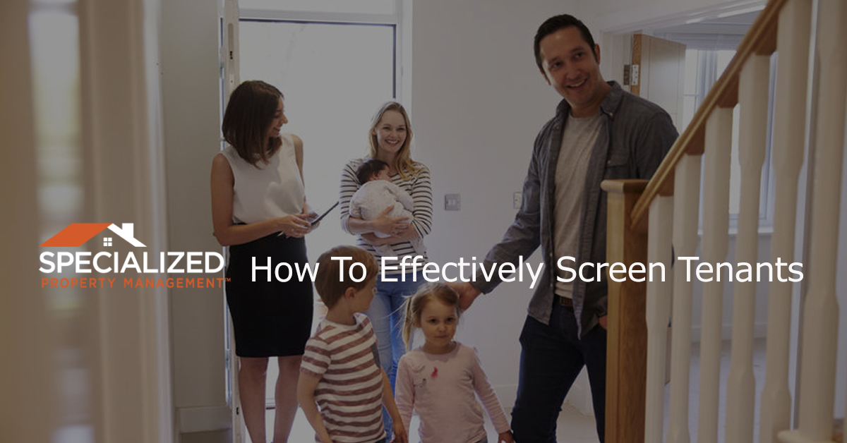 How To Effectively Screen Tenants
